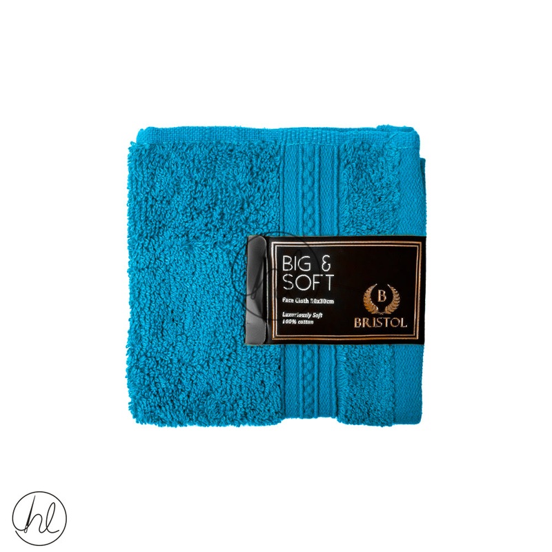 BRISTOL BIG & SOFT FACE CLOTH TEAL 30X30
