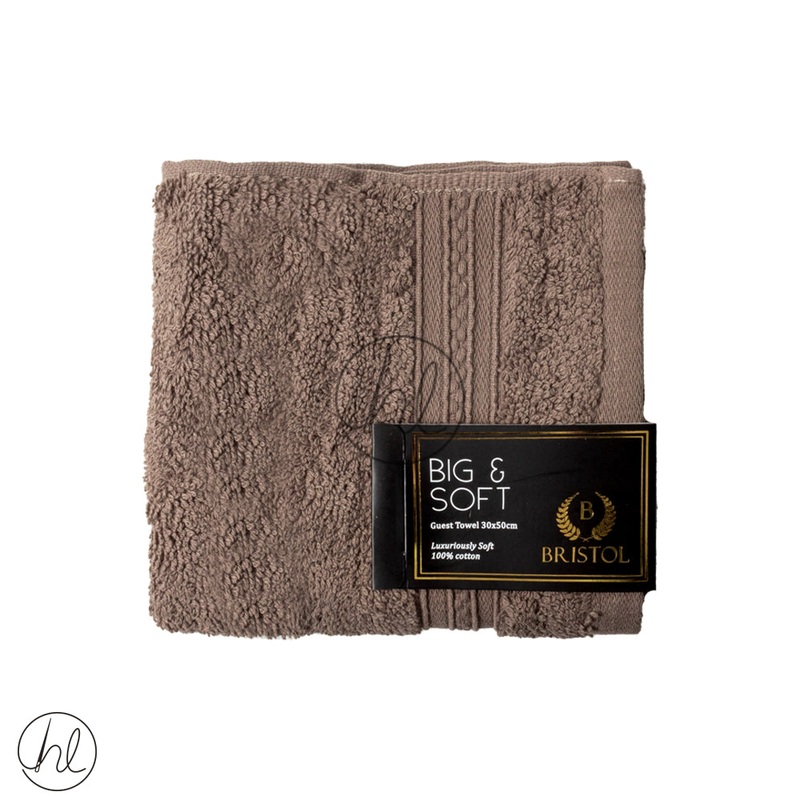 BRISTOL BIG & SOFT GUEST TOWEL BROWN 30X50