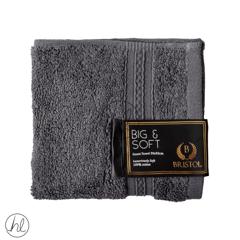 BRISTOL BIG & SOFT GUEST TOWEL DARK GREY 30X50