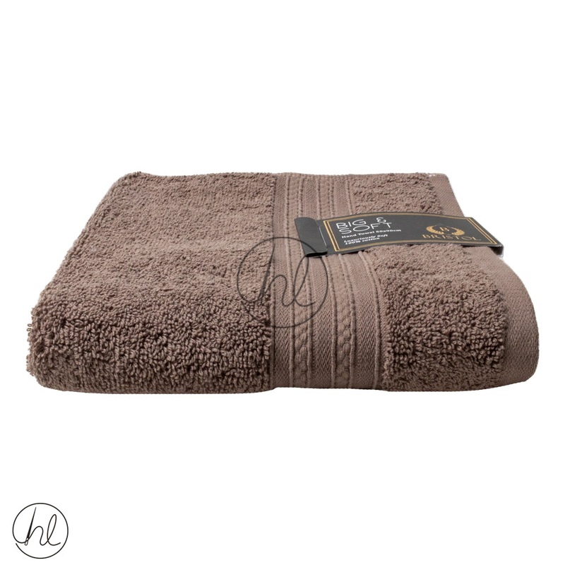 BRISTOL BIG & SOFT HAND TOWEL BROWN50X90