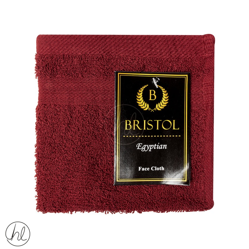 Bristol Egyptian Face Cloth Burgandy 30X30cm