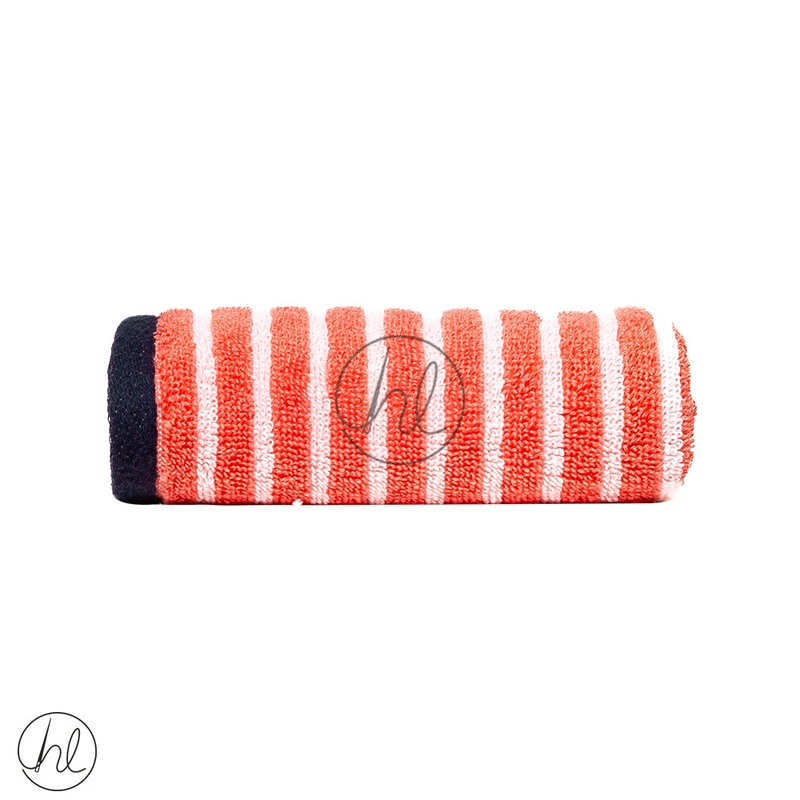 Nortex Imperial Stripe Guest Towel Salmon 30x50cm