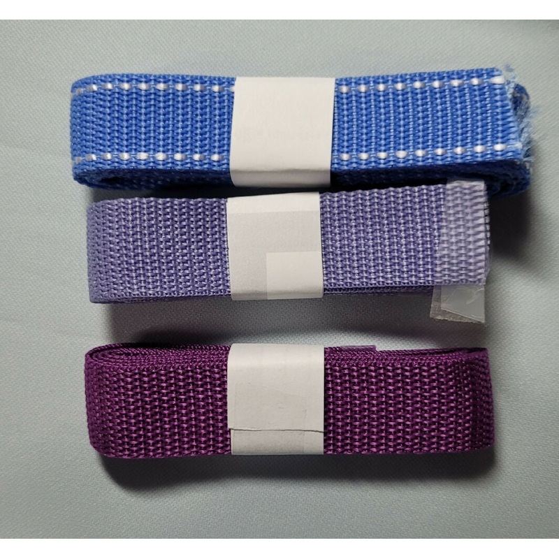 1" wide assorted Polyester belting - 3 pieces (set 2)