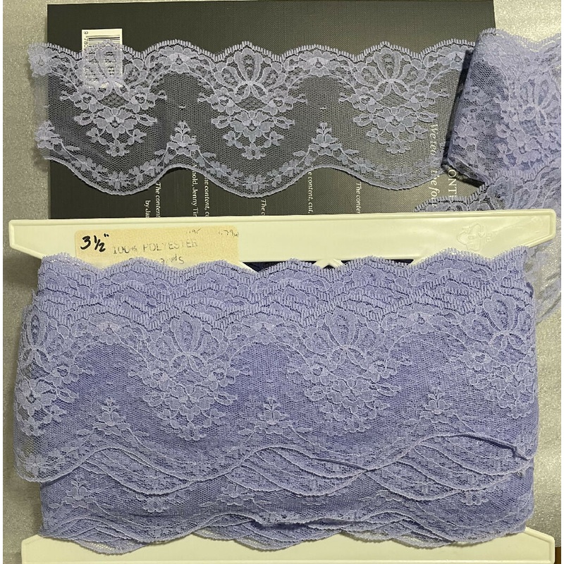 3 1/2" Light Purple Flat Galloon Lace
