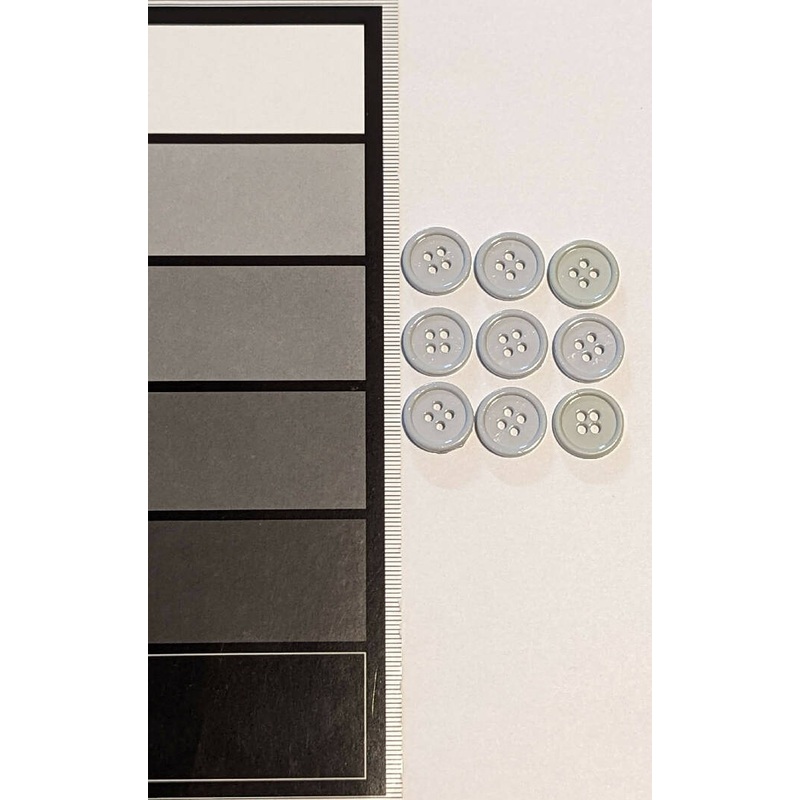 Dove Gray 5/8" Round Buttons - Set of 9