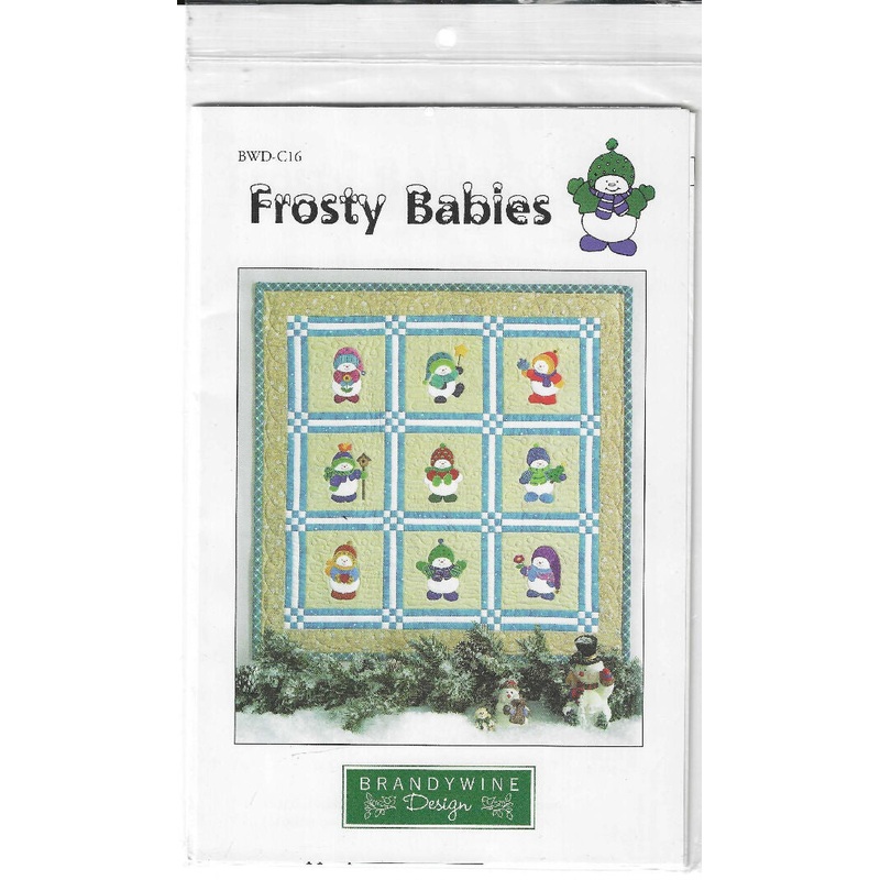 Frosty Babies 38"x38" wall-hanging quilt by Brandywine Design