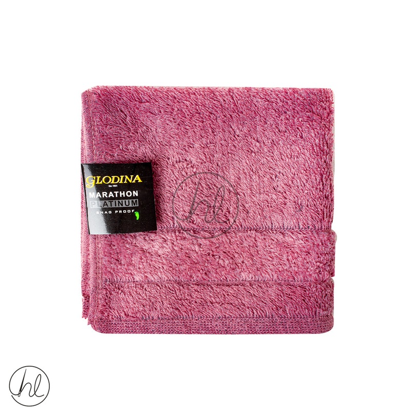 GLODINA MARATHON PLATINUM FACE CLOTH BLUSH 30X30CM