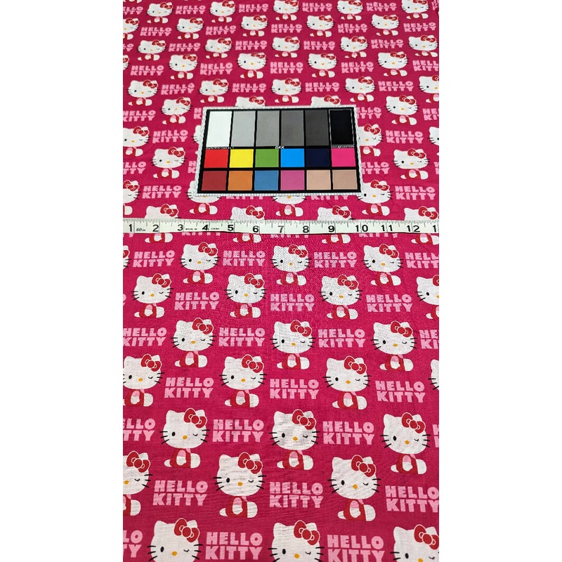 Hello Kitty by Sanrio Hot Pink Print Quilting Cotton 45"W - 3 yds