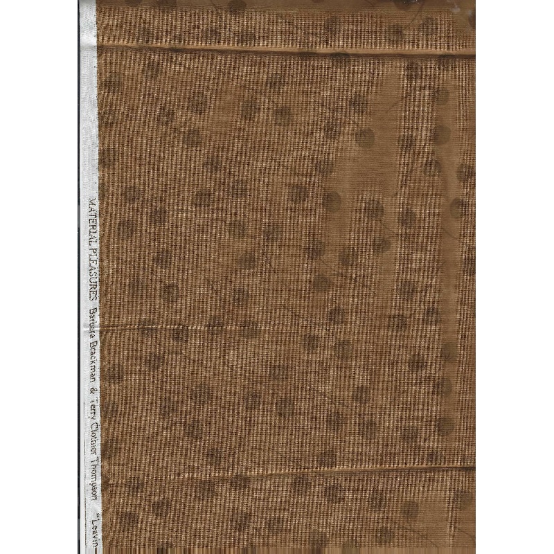 Material Pleasures by Barbara Brackman Leafs on Brown - 0.50 yards cotton