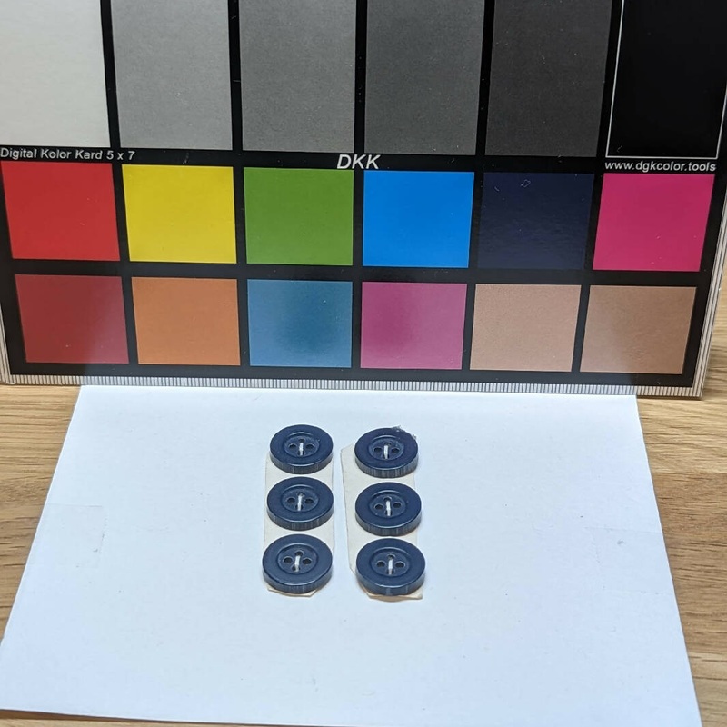 Navy Raised Lip Buttons 16 mm - 6 pieces