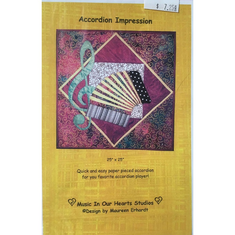 PATTERN ACCORDION IMPRESSION Paper Pieced Pattern
