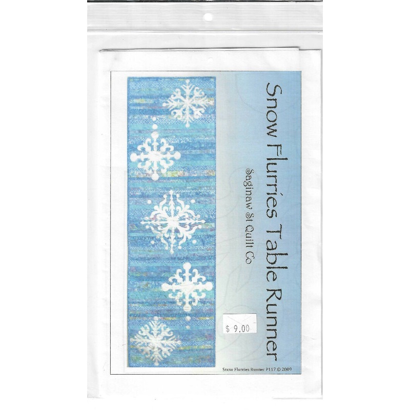 Snow Flurries Table Runner & Topper pattern by Saginaw St. Quilt