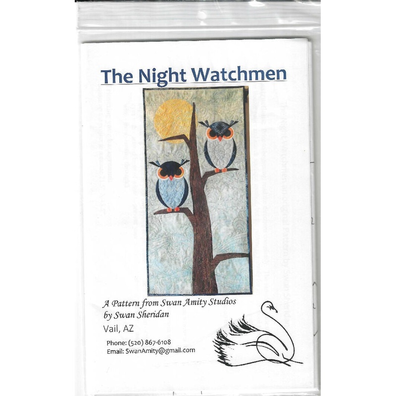 The Night Watchmen quilt pattern from Swan Amity Studios for 231"x43" - uncut