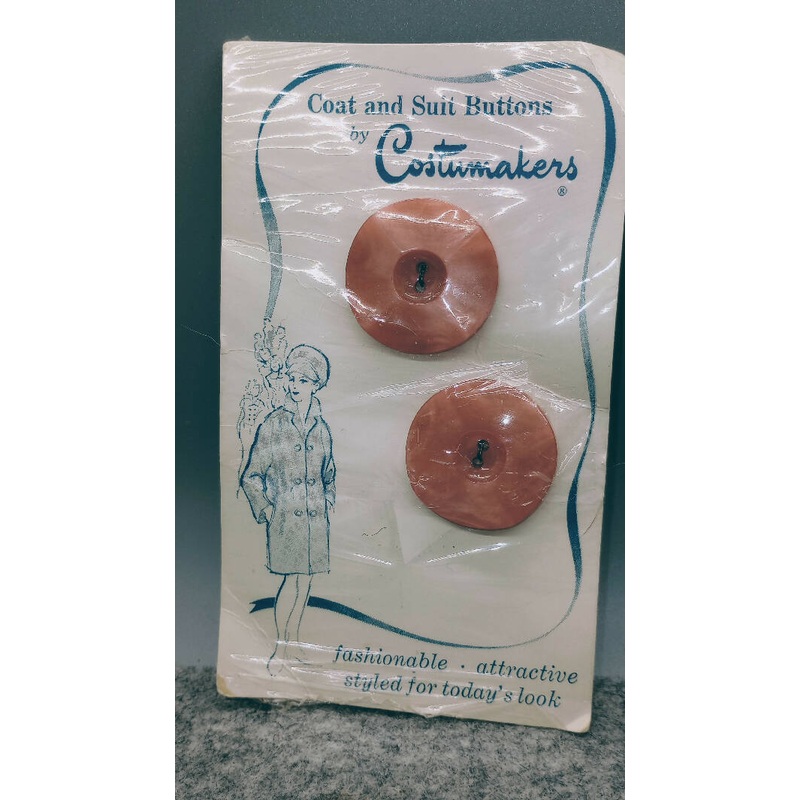 Vintage card of Coat and Suit Buttons in original packaging.