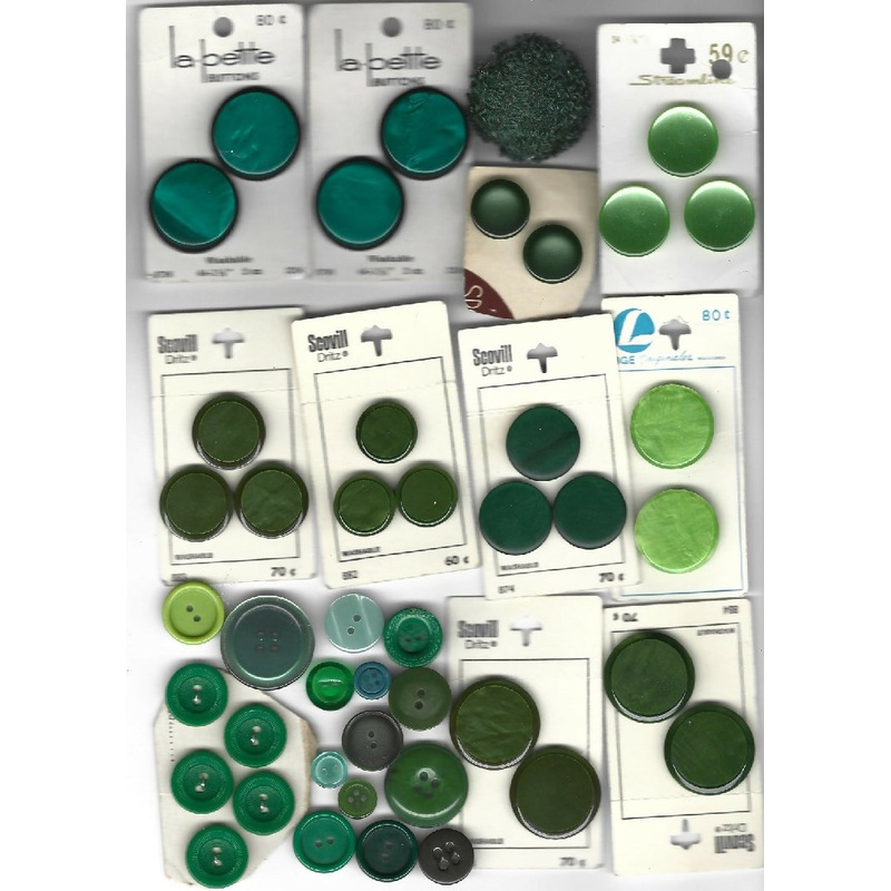 Vintage Green Buttons