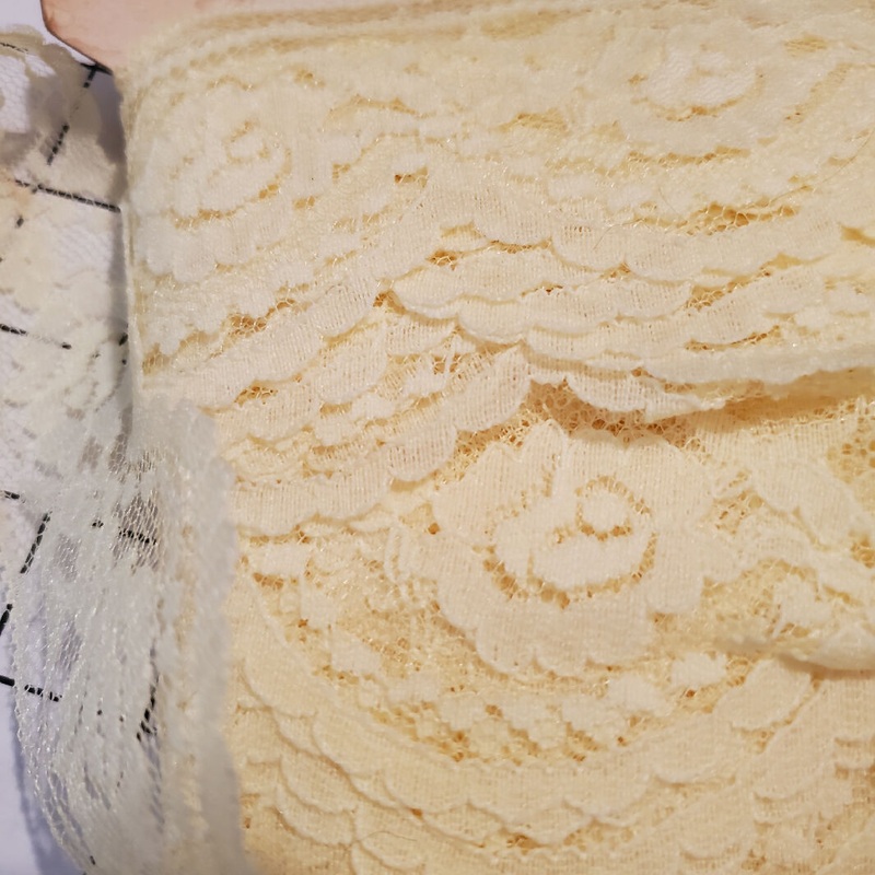 Yellow Flat Lace 2 inch Wide