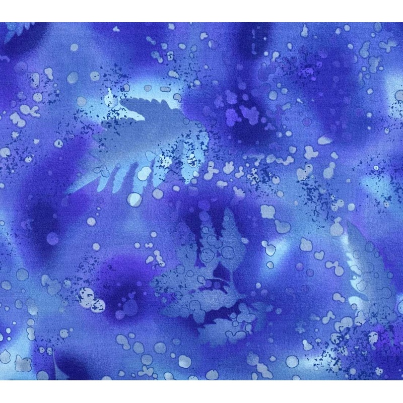 Benartex Fossil Fern Quilting Fabric in Blueberry Jam