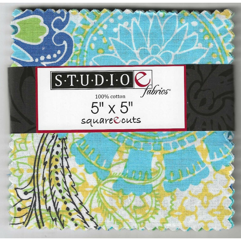 Calypso by Studio E Fabrics, 5"x5", 26 pieces
