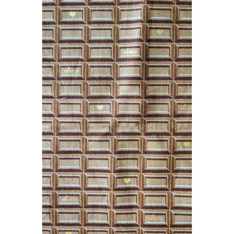 Chocolate Cotton Fabric in brown (20.5X43 in)