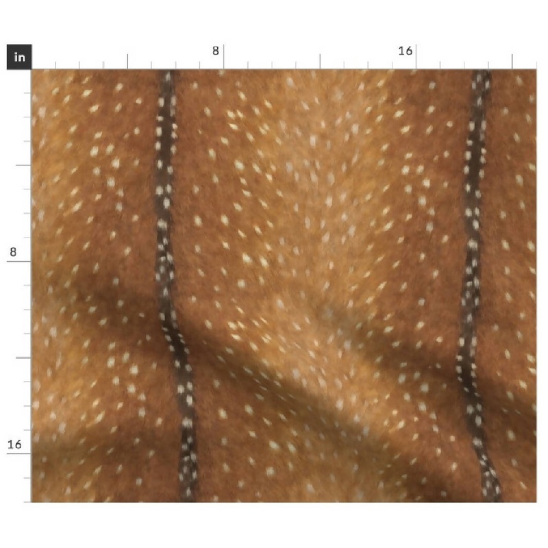 Deer Hide in Spring Fawn Fabric, 1 Yard, 100% Cotton Spoonflower Fabric