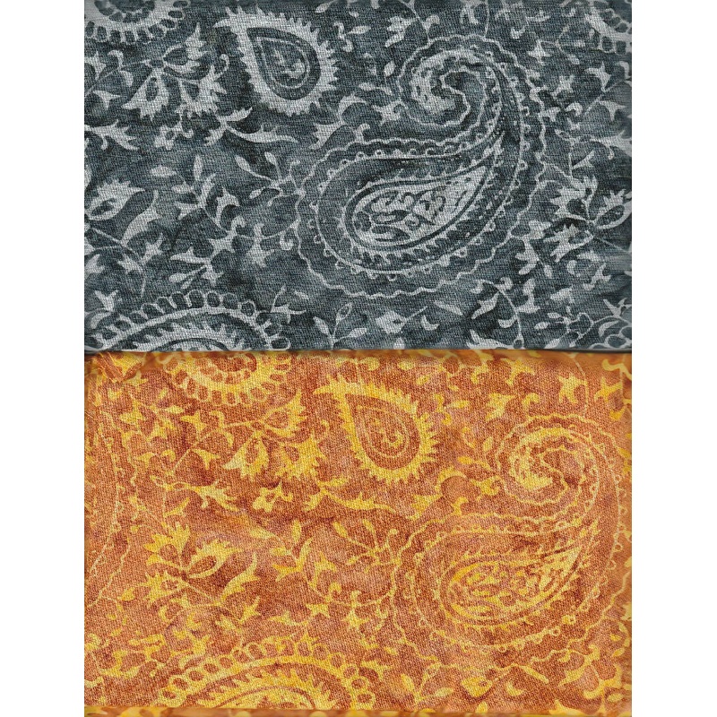 FABRIC Batik Paisley 2 Fabric Bundle 2 yds #8e