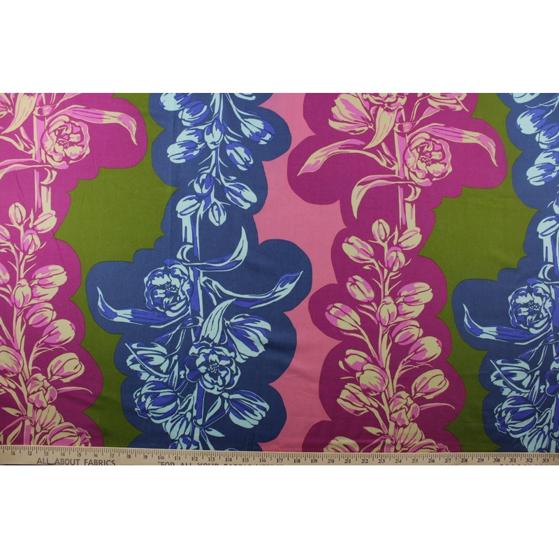 Free Spirit Quilting Fabric Delphinium in Jewel 108" Wide Backing