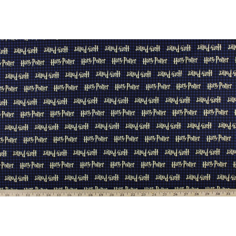 Harry Potter Lightning Bolt Quilting Fabric in Plaid By Camelot Fabrics