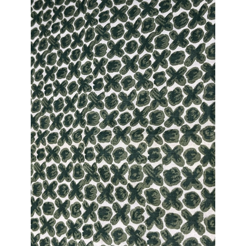 Mid-Century Modern Dark Olive Green Fabric #25L-013