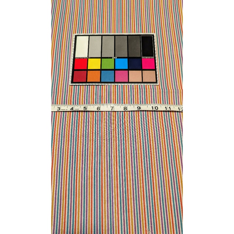 Multicolor Striped Quilting Cotton Woven Fabric 57"W - 1 yd+