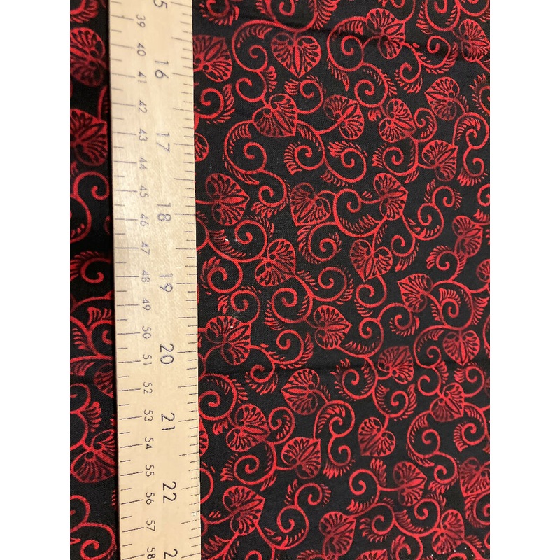 Red on Black Fabric