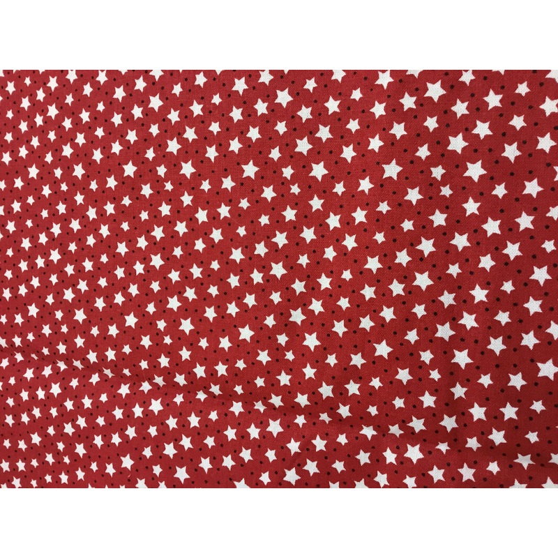 Red with white stars 2 yds