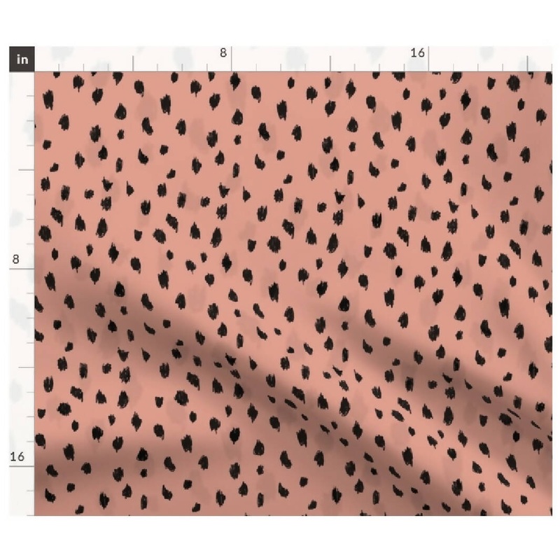 Seeing Spots in Smoked Salmon Fabric, Cheetah, Leopard, Dalmatian - 1 Yard, 100% cotton Spoonflower Fabric