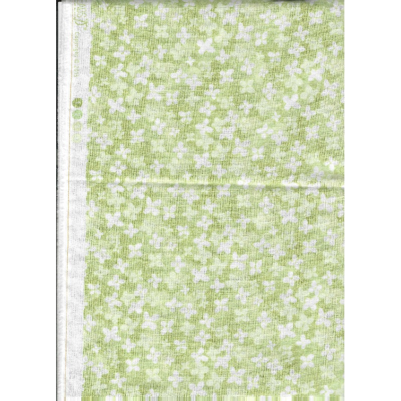 Tranquility by Connecting Threads Lilac Flowers on Green - 0.50 yards cotton