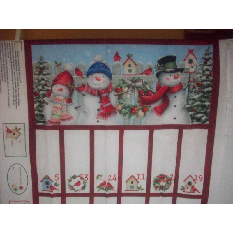 Winter Welcome Calendar Cotton Panel by EML Studio for Northcott Studio