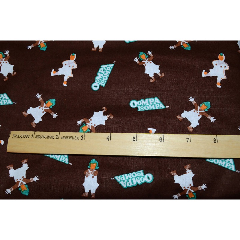 100% Cotton Fabric Oompa Loompa Willy Wonka Chocolate Factory by the Yard or FQ