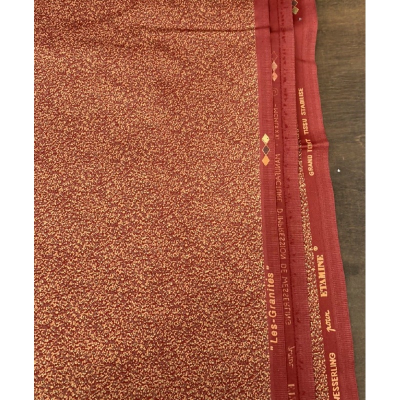 1981 D'Impression de Wesserling Etamine Fabric Les Granits 4 yards x 58" wide