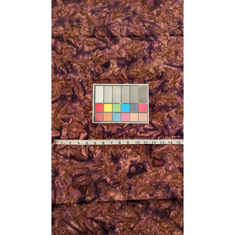 Brown/Caramel/Purple Ice Dyed Quilting Cotton 43"W - 1 1/2 yd