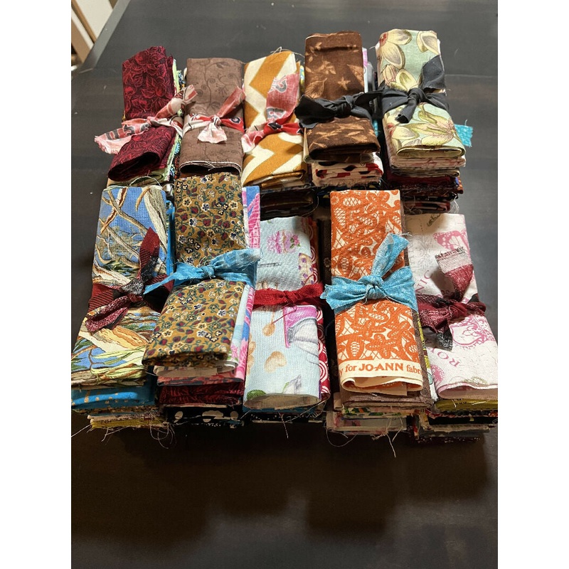 Bundles of 8 Fat 1/16ths cotton fabric