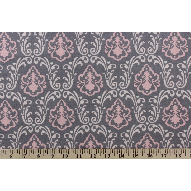Camelot Fabrics Divine Damask Quilting Fabric in Gray