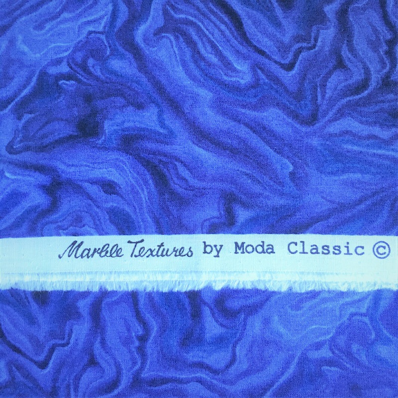 Cotton Quilting Fabric Blue Print 4 Fabrics Half Yard Bundle 100% Cotton
