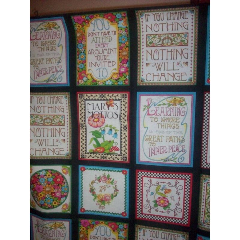 Enlighten Sayings Squares on cotton fabrics for Quilting Treasures - 1.333 yards