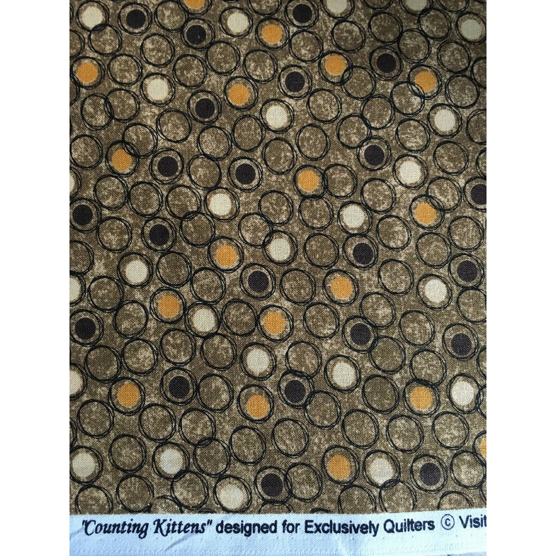 FABRIC Counting Kittens Med Brown 3.25 Yard
