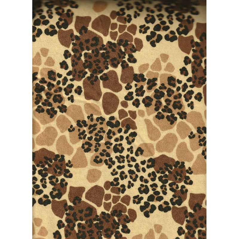 FABRIC Flannel Leopard Skin print 5 yards #24h