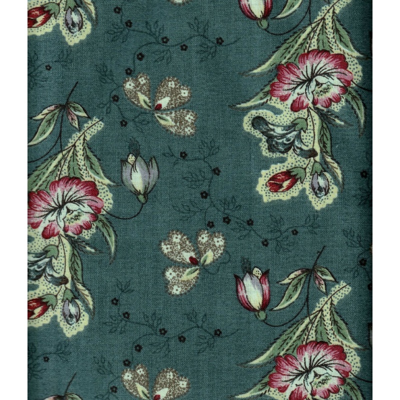 FABRIC Mauve Flowers 2 Pieces 18" x 44"