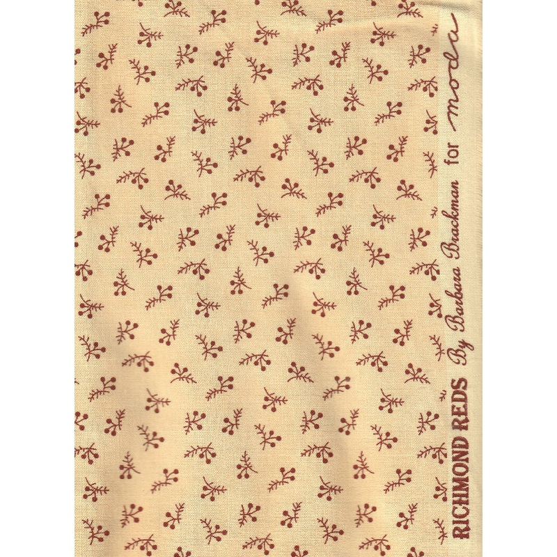 FABRIC Richmond Reds by Barbara Brackman for Moda 1 yd #67f