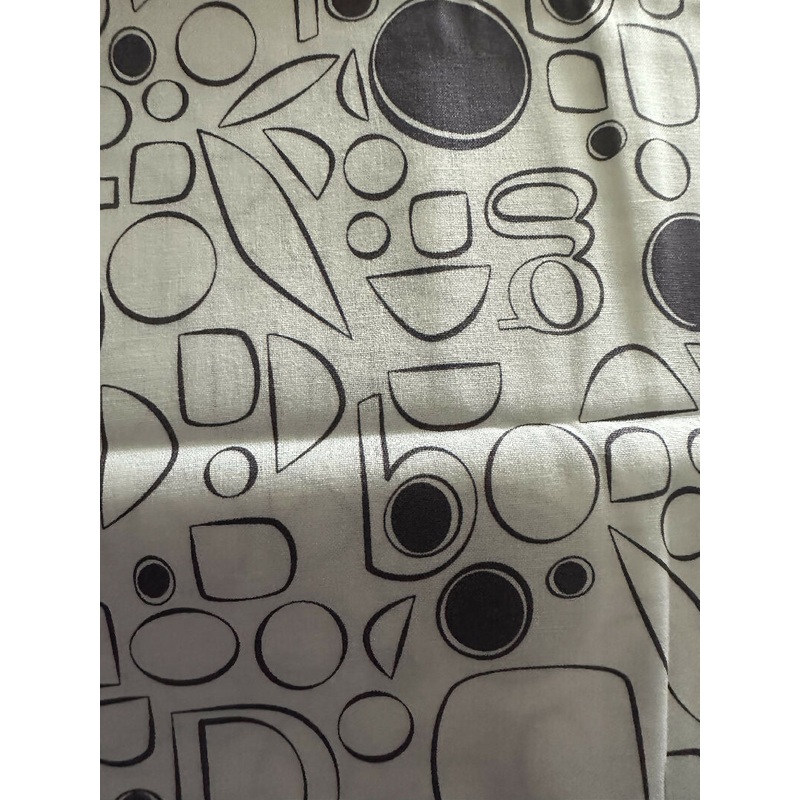 Gray and White Design Fabric
