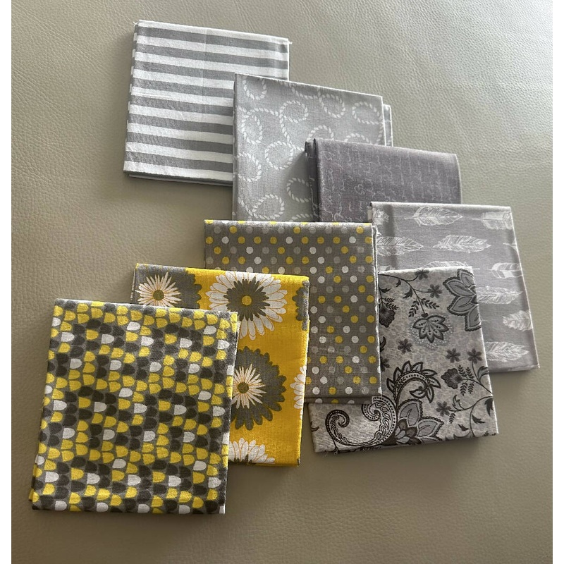 Gray and Yellow Fat Quarter Bundle