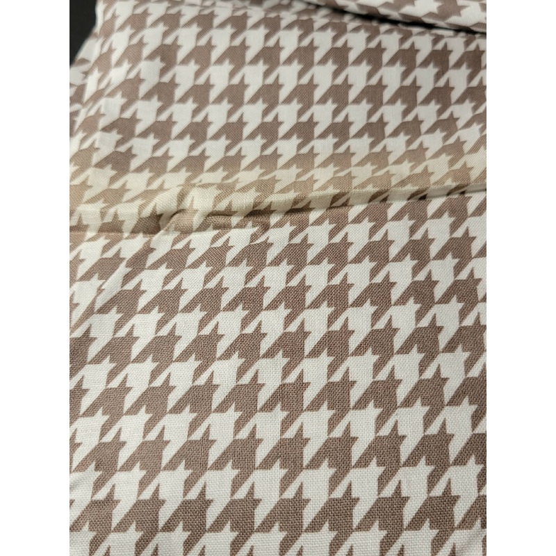Houndstooth Cotton Fabric in Grey & White - 1 YD