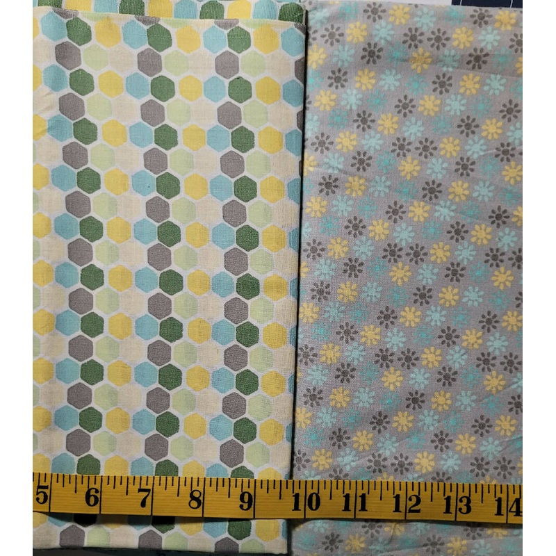 Modern-retro quilting bundle - 2 pieces, 1 3/4 yards