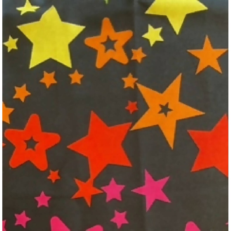 Neon Star Cotton fabric 16" x wof